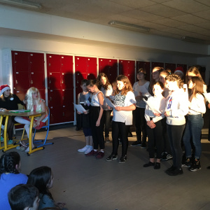 La chorale au spectacle de Noël